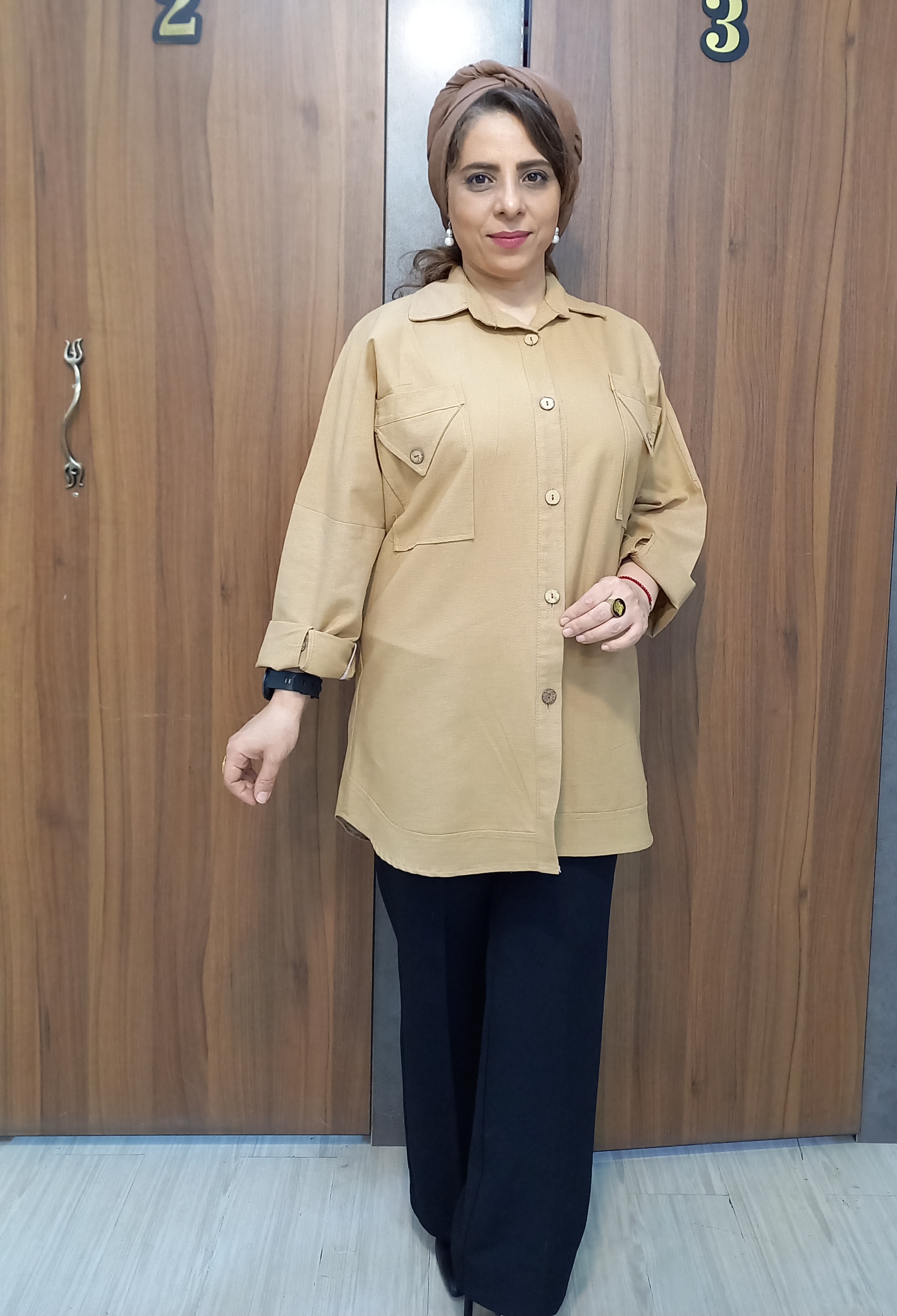 رنگ نخودی،مانتو شومیزی لنین